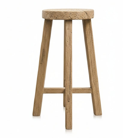   Round Wooden Bar Stool | Oroa.com