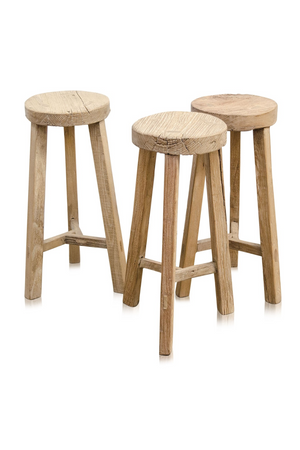   Round Wooden Bar Stool | Oroa.com