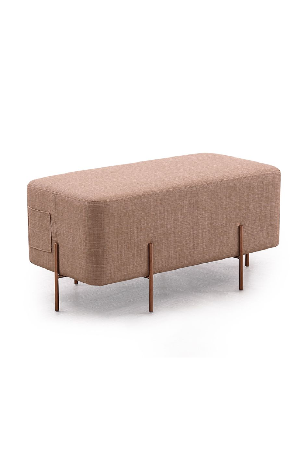   Brown Fabric Pocket Ottoman | Oroa.com