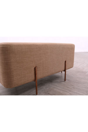   Brown Fabric Pocket Ottoman | Oroa.com