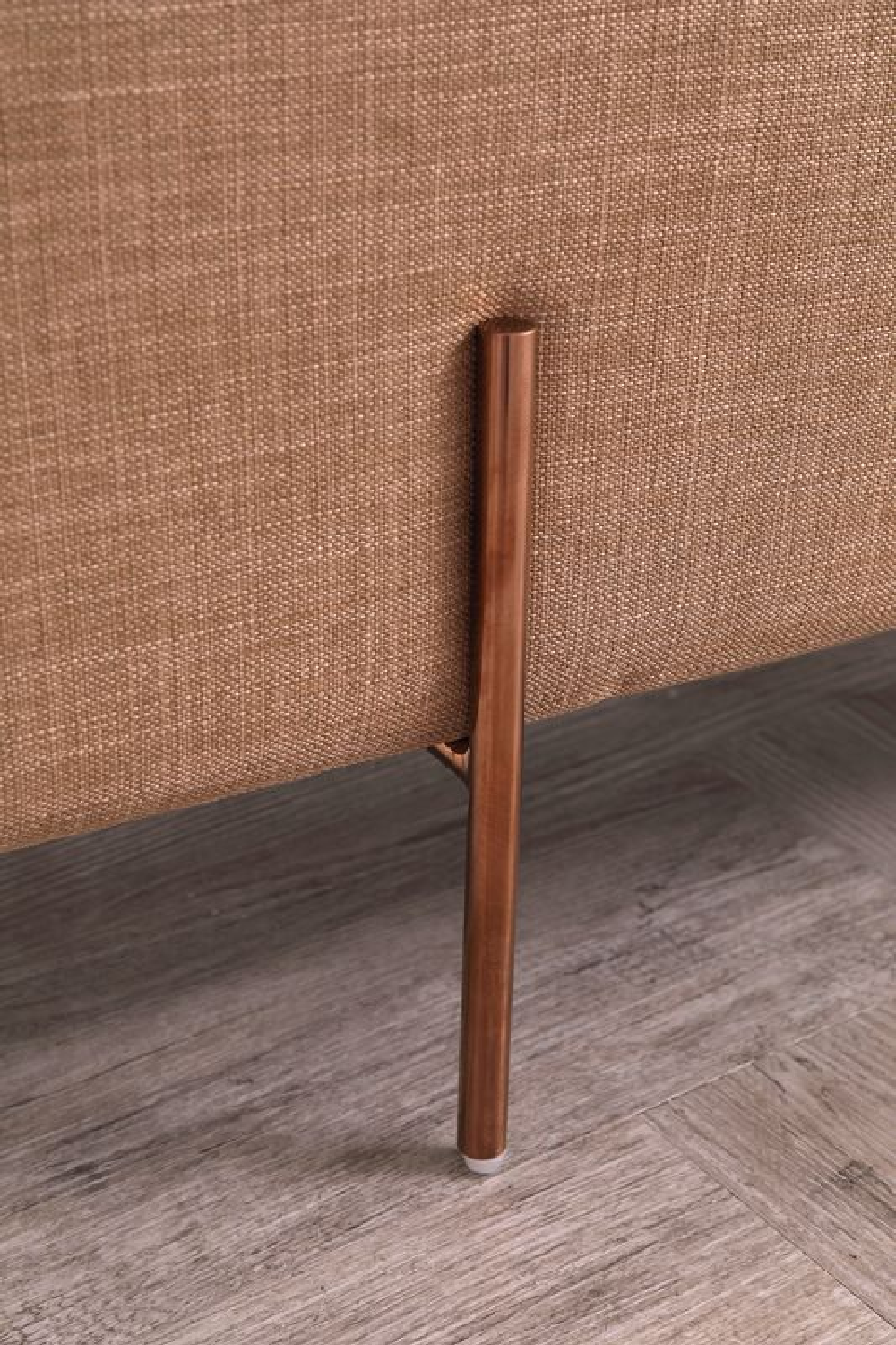   Brown Fabric Pocket Ottoman | Oroa.com