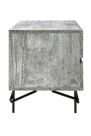   Gray Wooden 2-Door Nightstand | Oroa.com