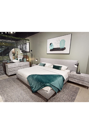   Gray Wooden 2-Door Nightstand | Oroa.com