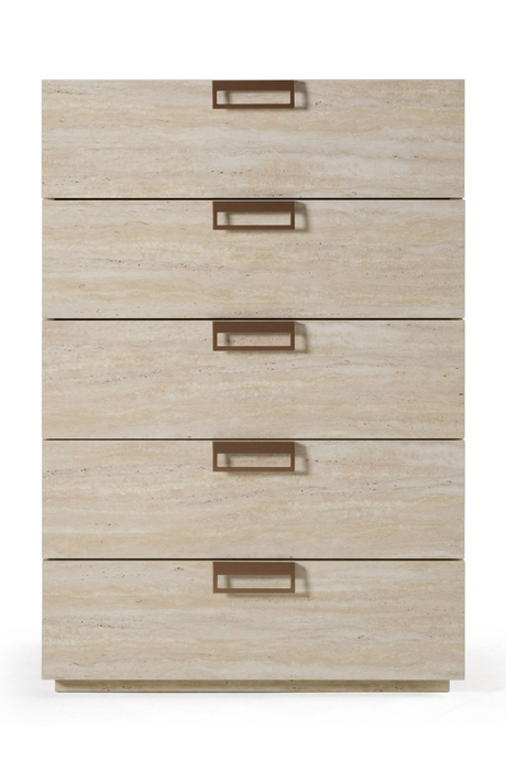   5-Drawer Travertine Chest | Oroa.com