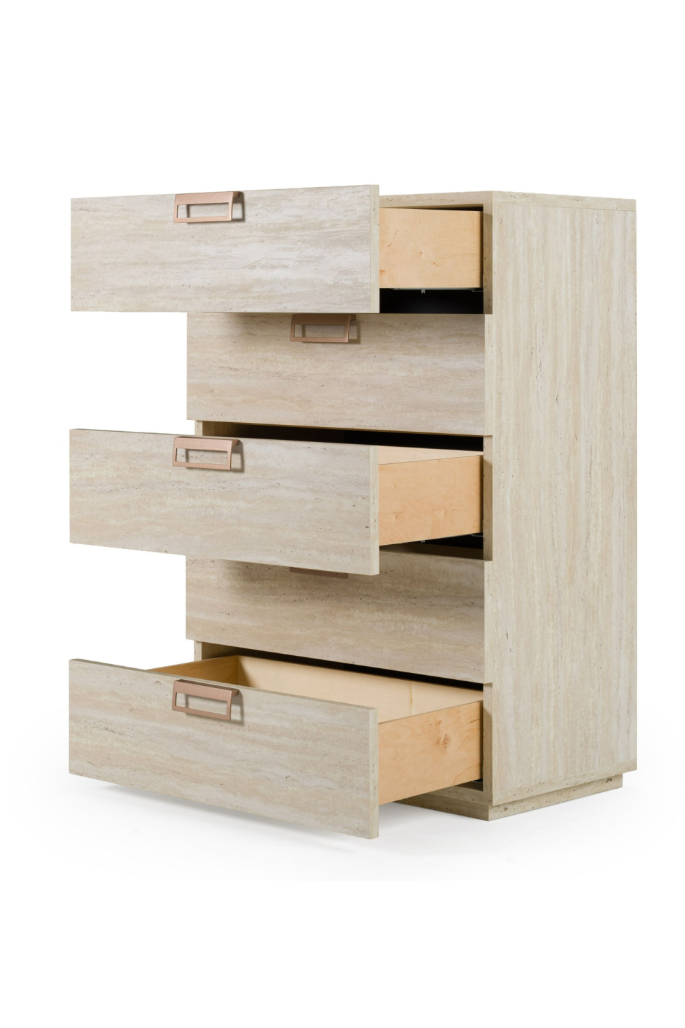   5-Drawer Travertine Chest | Oroa.com