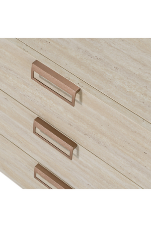   6-Drawer Travertine Dresser | Oroa.com
