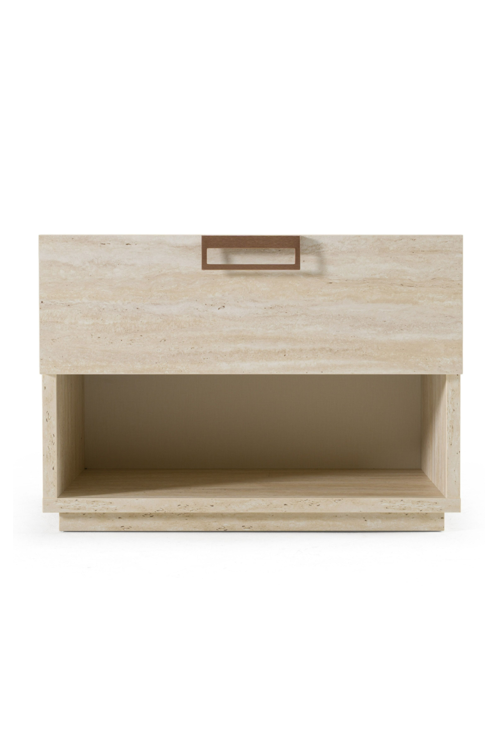   Travertine Finish 1-Drawer Nightstand | Oroa.com