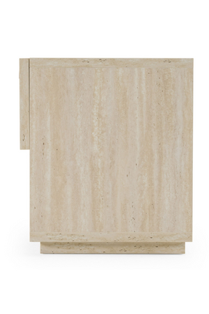   Travertine Finish 1-Drawer Nightstand | Oroa.com