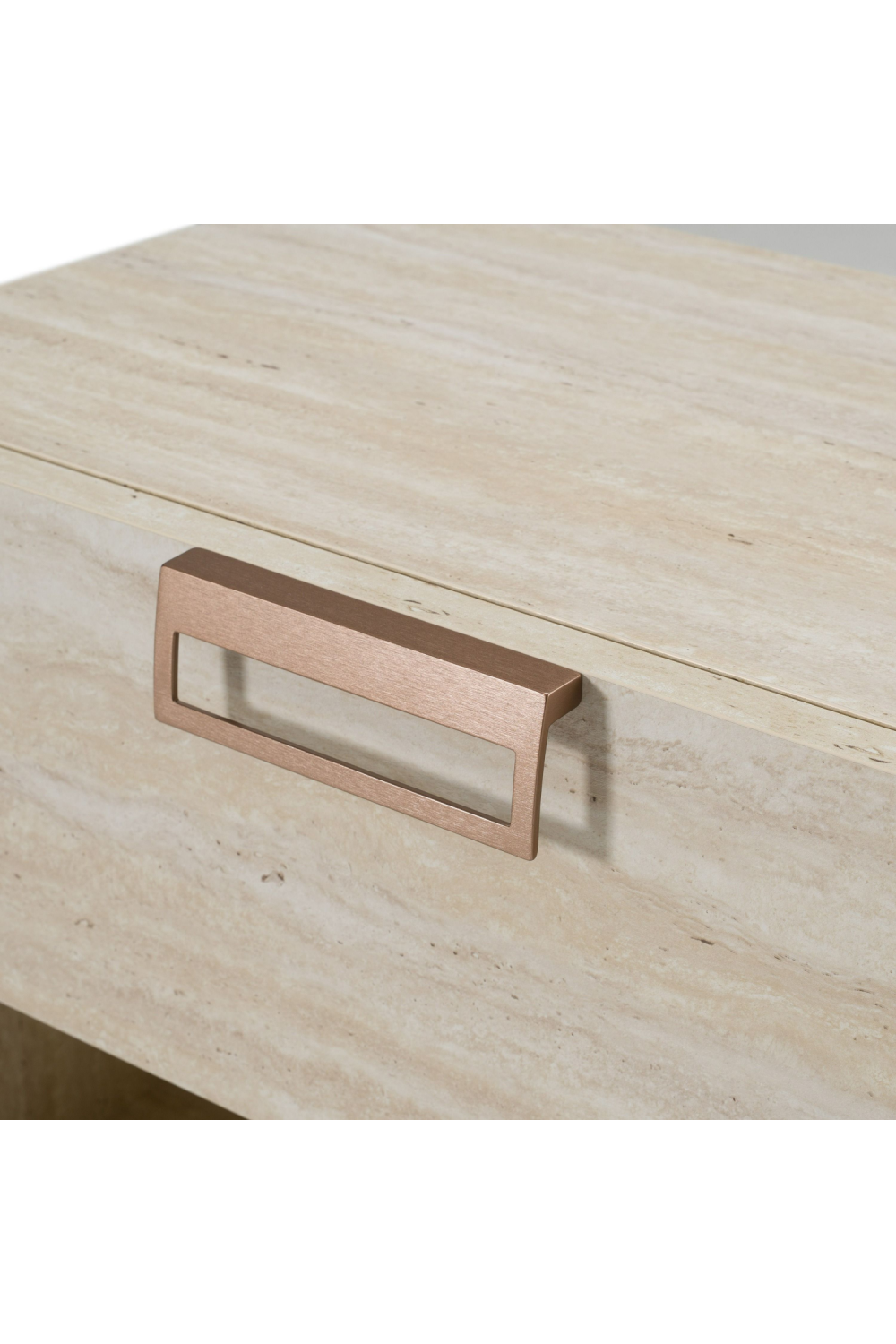   Travertine Finish 1-Drawer Nightstand | Oroa.com