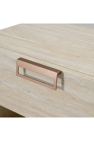  Travertine Finish 1-Drawer Nightstand | Oroa.com