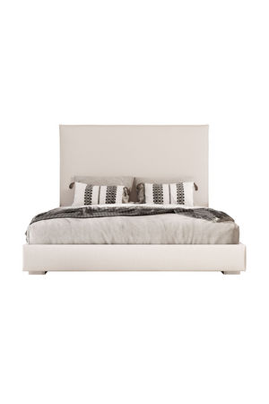   Beige High-Headboard Queen Bed | Oroa.com