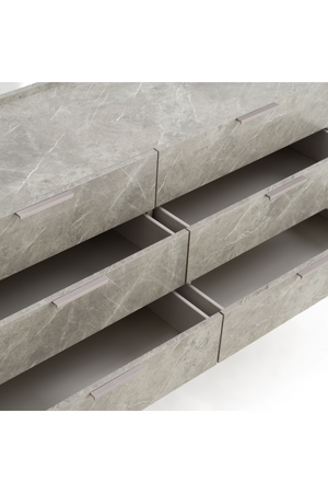   Gray Marble 6-Drawer Dresser | Oroa.com