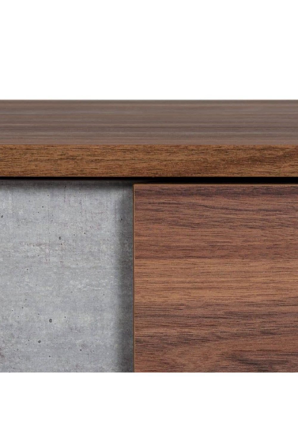   Concrete and Walnut 2-Drawer Nightstand | Oroa.com
