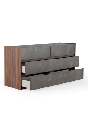   Gray Stucco 6-Drawer Dresser | Oroa.com