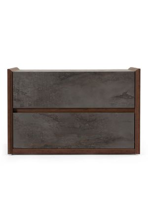   Gray Stucco 2-Drawer Nightstand | Oroa.com