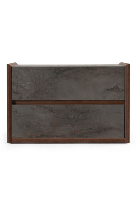   Gray Stucco 2-Drawer Nightstand | Oroa.com