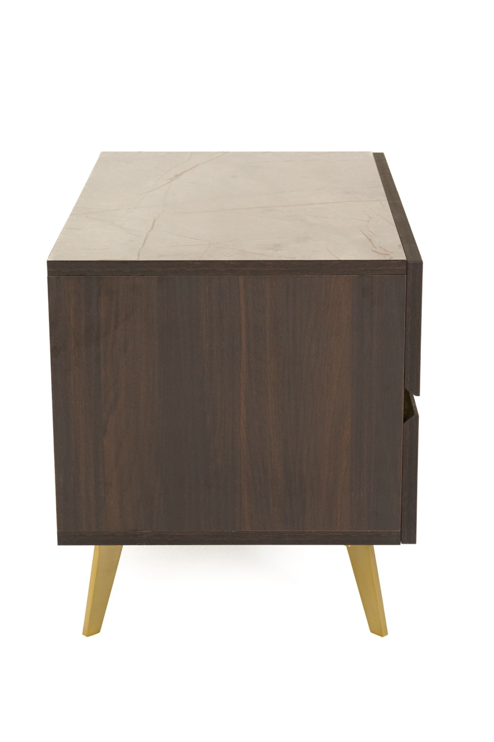   Velondra - Modern Eucalypto + Marble Bed with Two Nightstands | Oroa.com