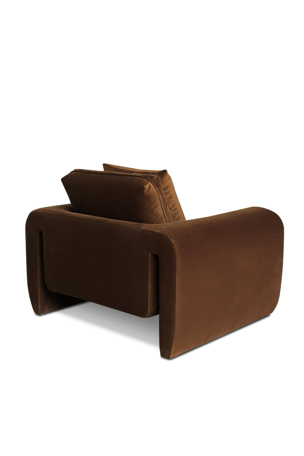   Brown Velvet Lounge Chair | Oroa.com