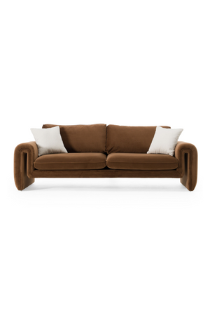  Brown Velvet Sofa | Oroa.com