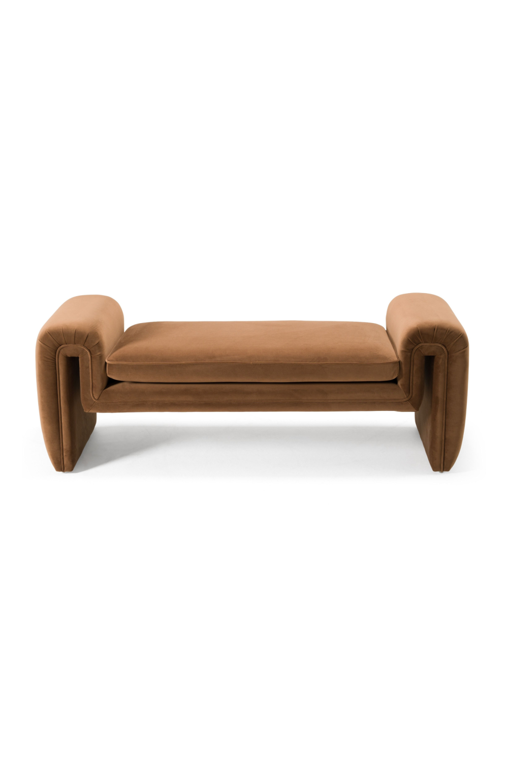   Modern or European furniture - Brown Velvet Bench - link to oroa.com | Oroa.com