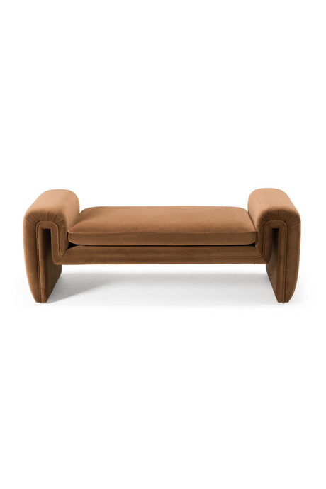   Modern or European furniture - Brown Velvet Bench - link to oroa.com | Oroa.com