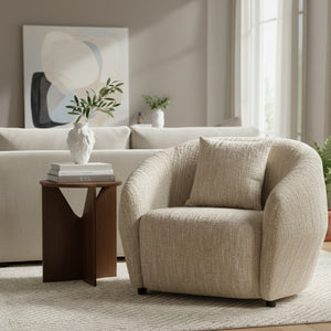   Modern Beige Fabric Accent Chair | Oroa.com
