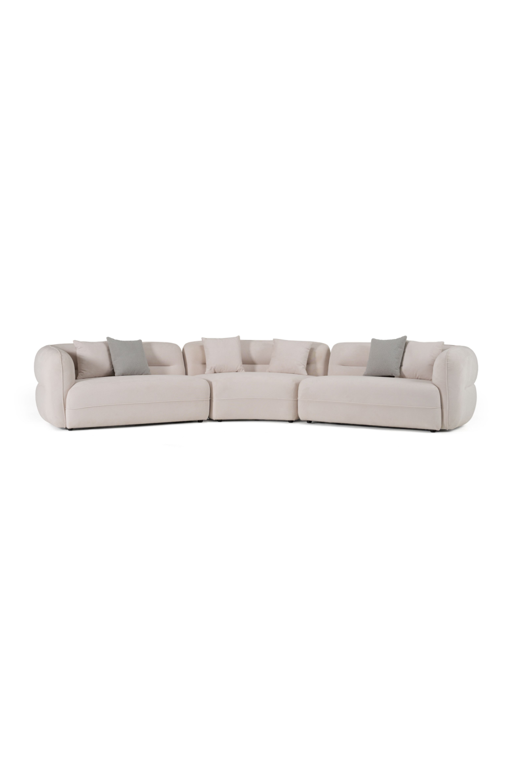   White Curved Sectional Sofa | Oroa.com