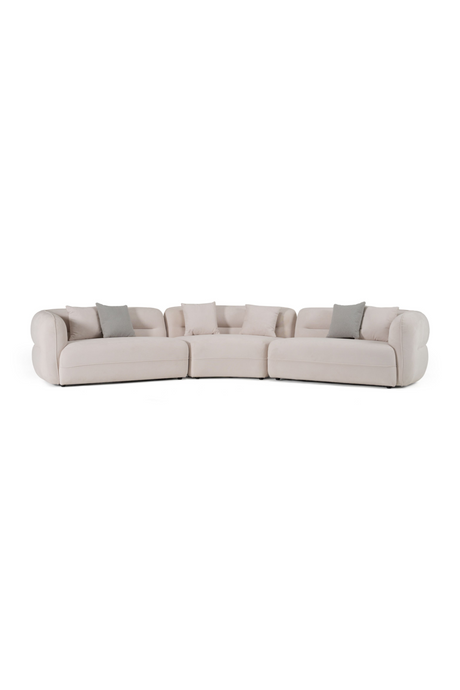   White Curved Sectional Sofa | Oroa.com