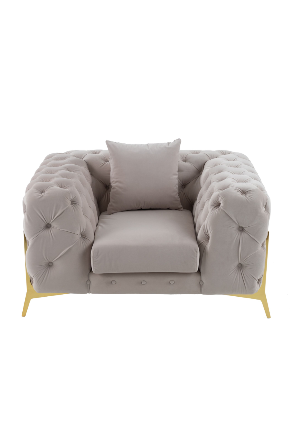   Button-Tufted Velvet Lounge Chair | Oroa.com