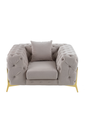   Button-Tufted Velvet Lounge Chair | Oroa.com