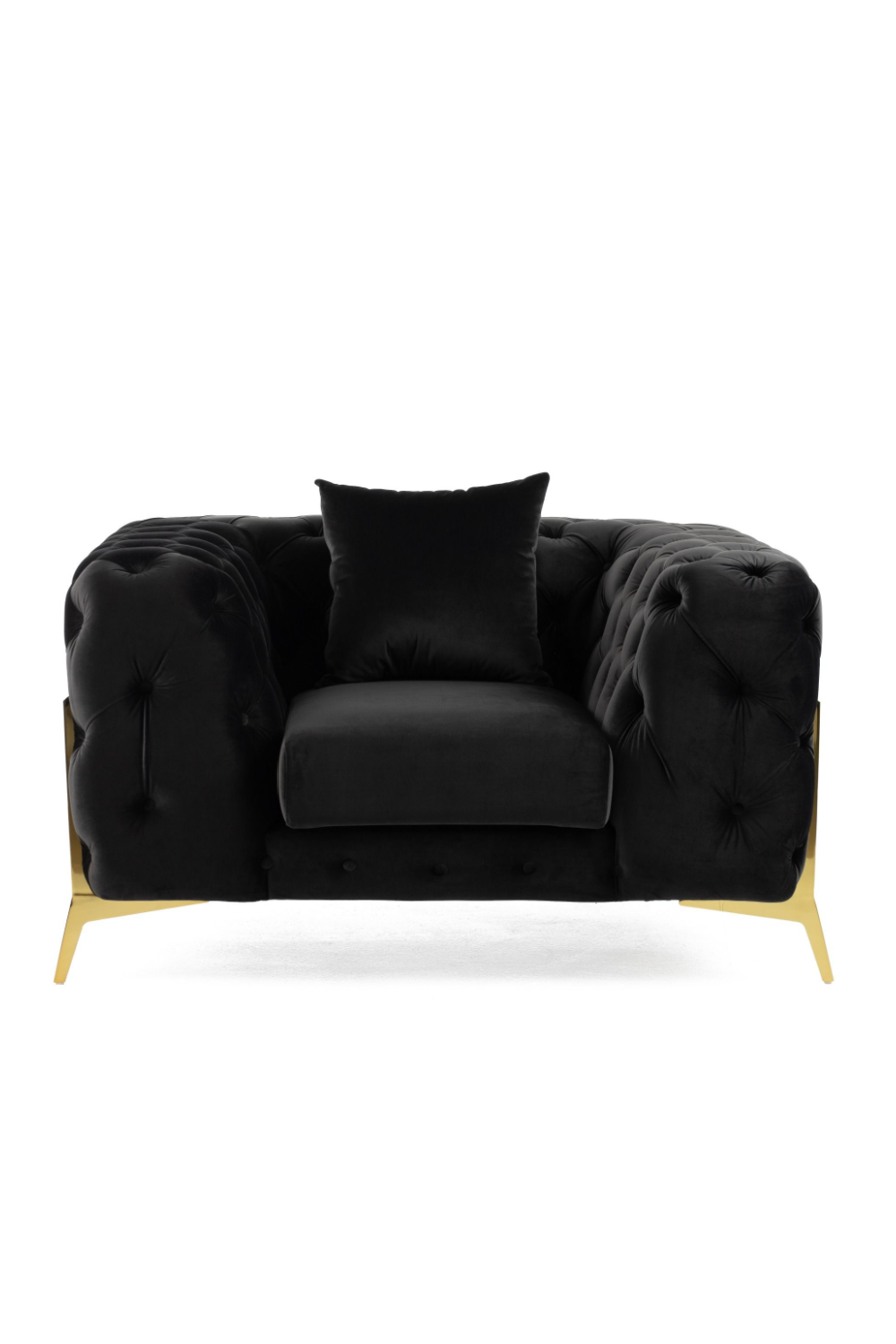   Button-Tufted Velvet Lounge Chair | Oroa.com