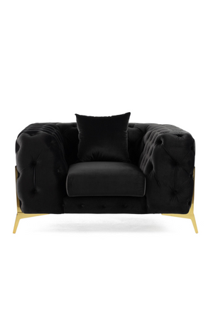   Button-Tufted Velvet Lounge Chair | Oroa.com