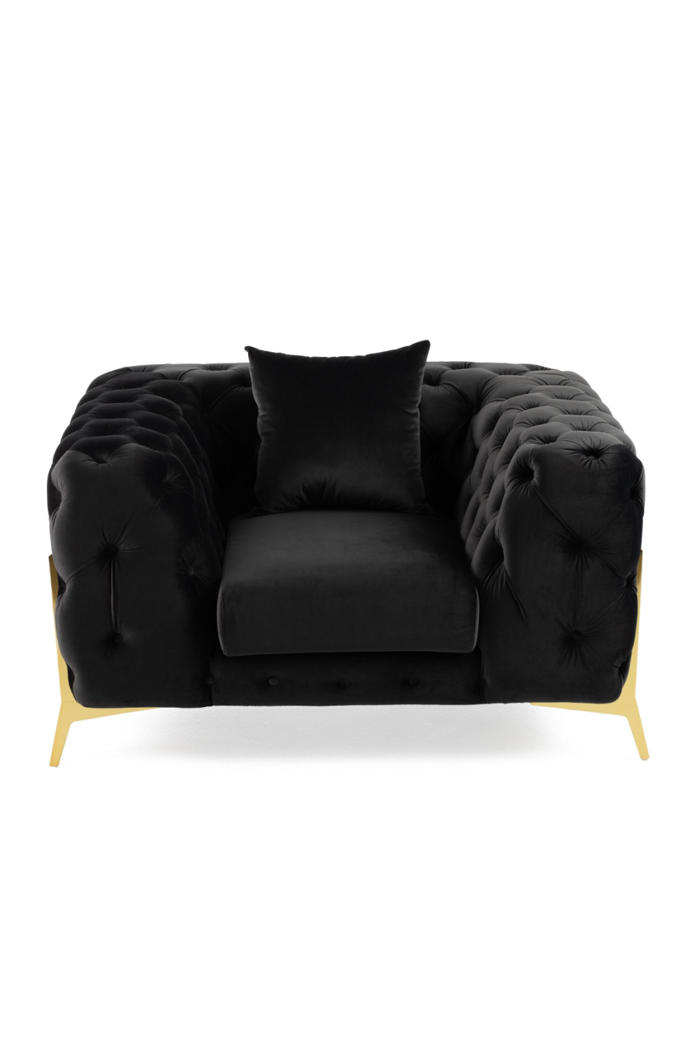   Button-Tufted Velvet Lounge Chair | Oroa.com