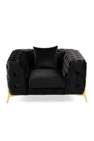  Button-Tufted Velvet Lounge Chair | Oroa.com