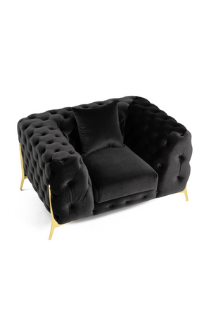   Button-Tufted Velvet Lounge Chair | Oroa.com