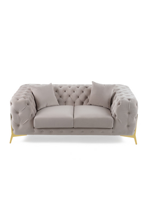   Button-Tufted Velvet Loveseat | Oroa.com