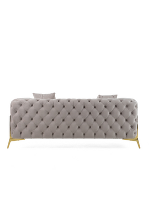   Button-Tufted Velvet Loveseat | Oroa.com