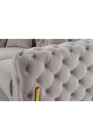   Button-Tufted Velvet Loveseat | Oroa.com
