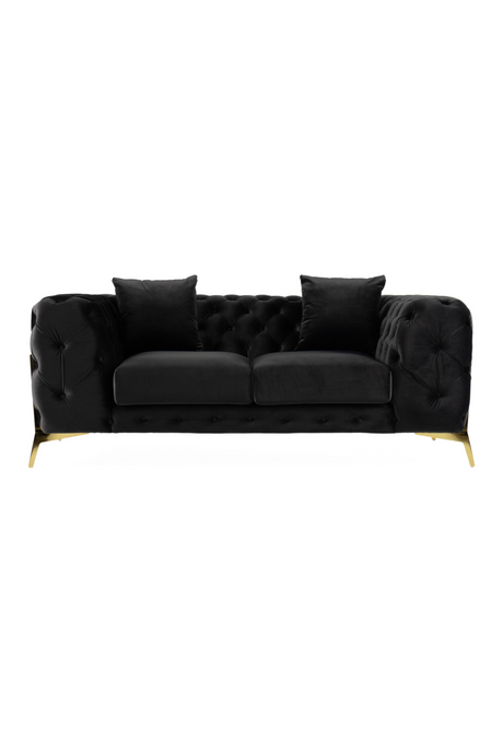   Button-Tufted Velvet Loveseat | Oroa.com
