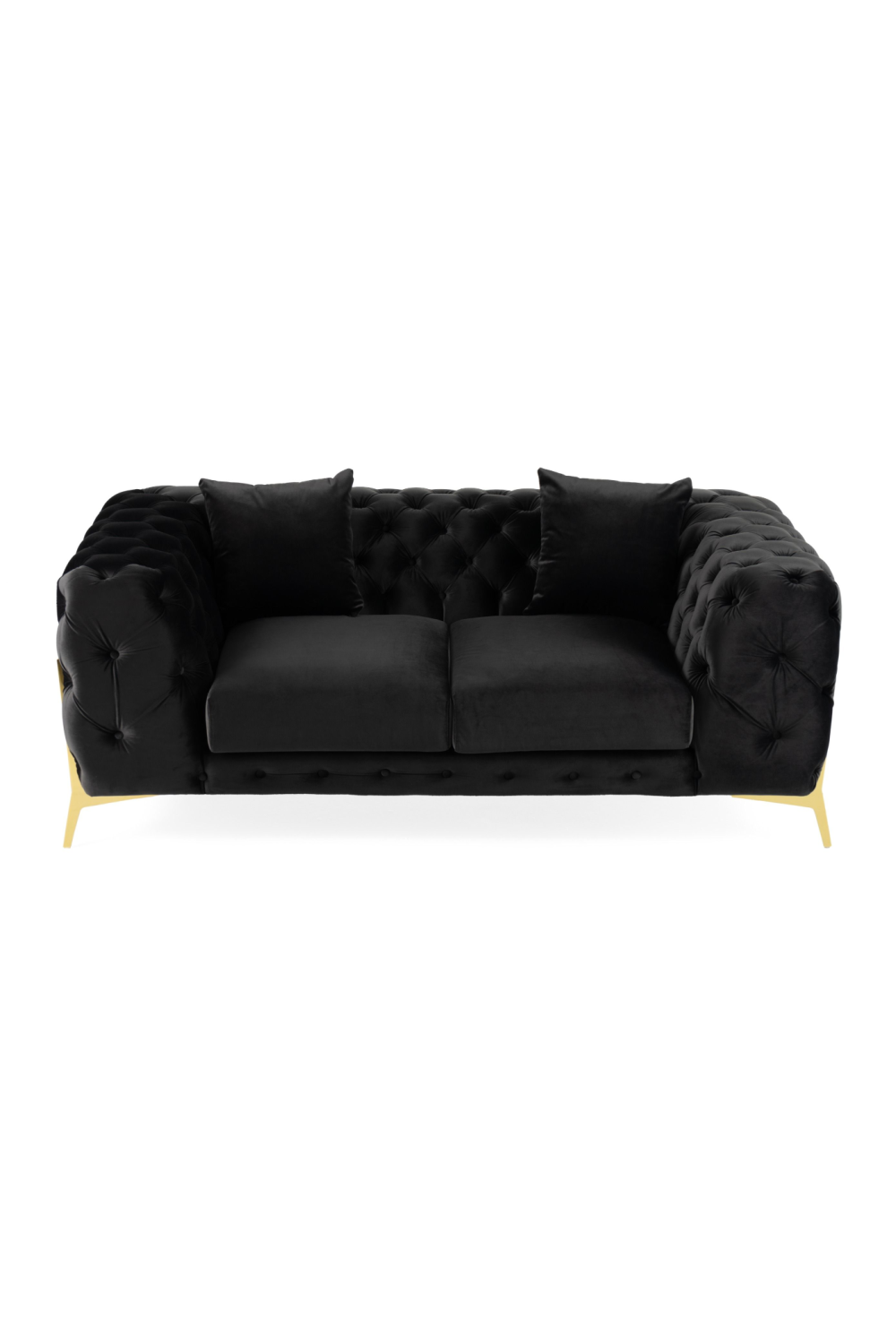   Button-Tufted Velvet Loveseat | Oroa.com