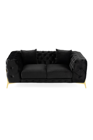   Button-Tufted Velvet Loveseat | Oroa.com