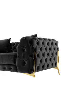   Button-Tufted Velvet Loveseat | Oroa.com