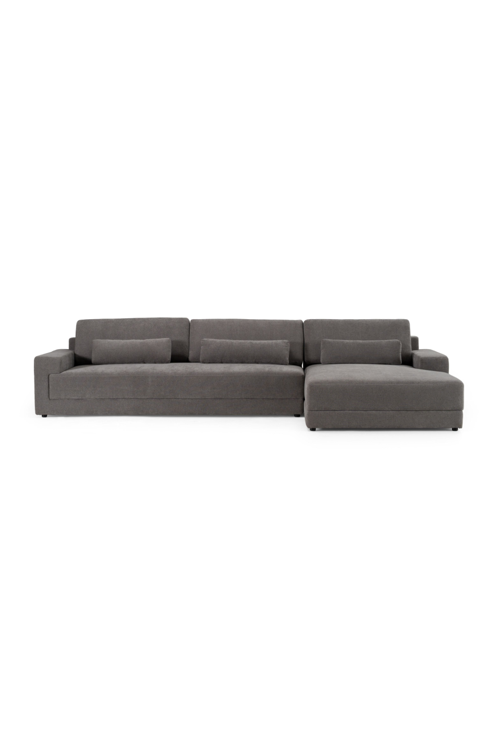   Gray Right-Facing Sectional Sofa | Oroa.com