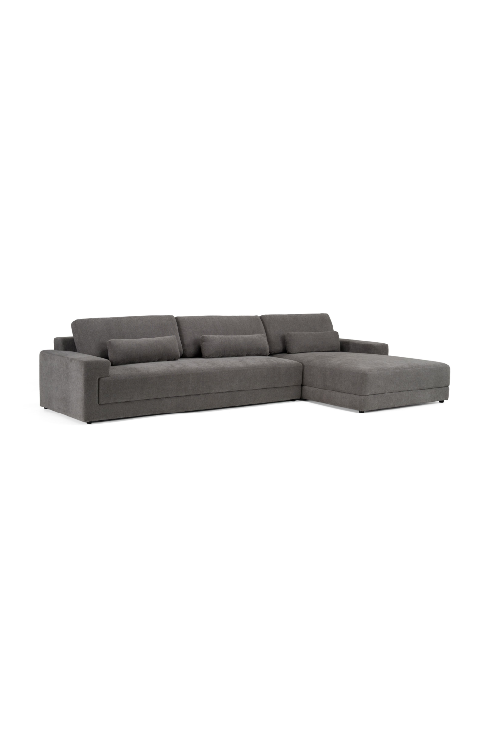   Gray Right-Facing Sectional Sofa | Oroa.com