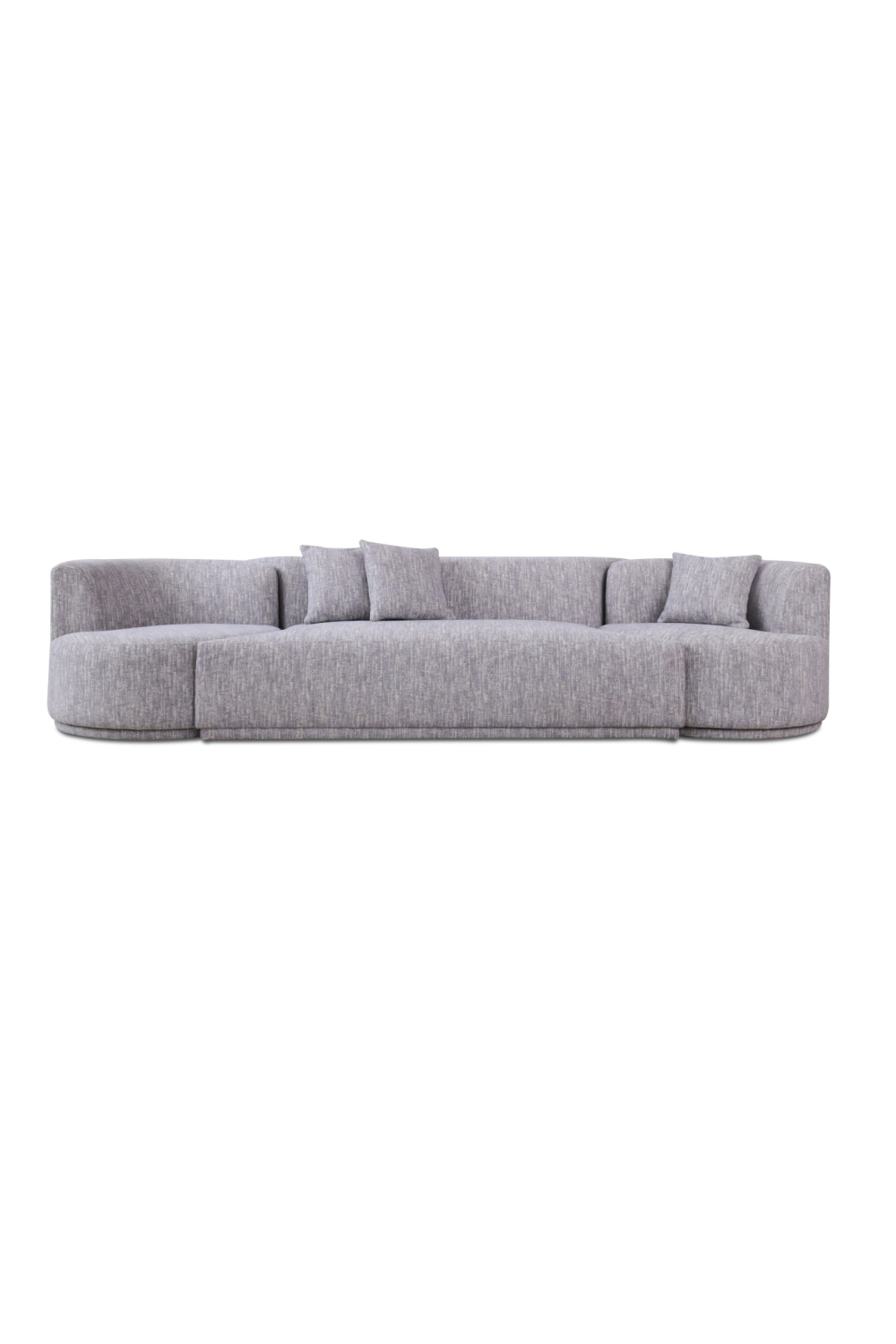   Gray 4-Seater Sofa with Swirling Chairs | Oroa.com