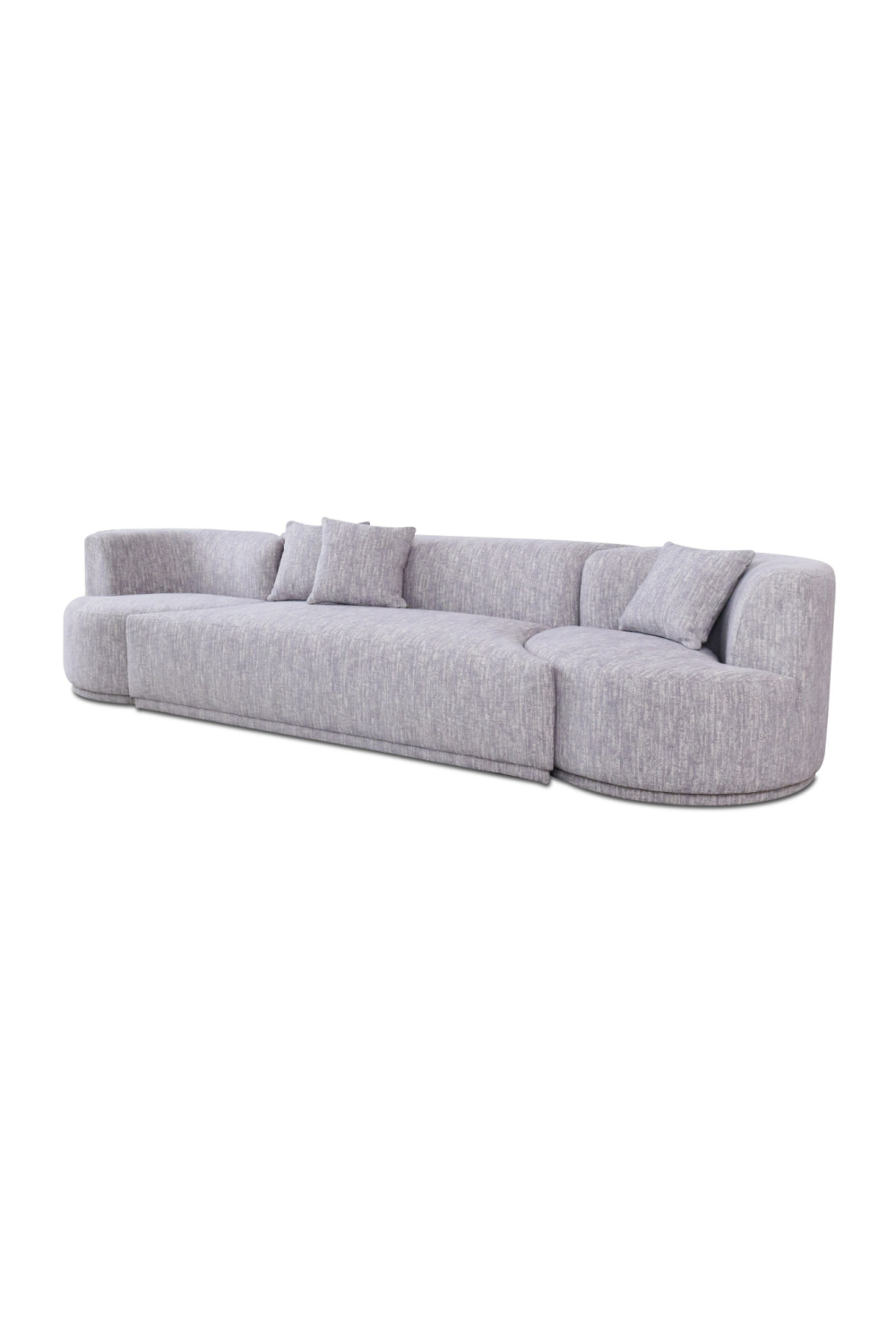   Gray 4-Seater Sofa with Swirling Chairs | Oroa.com