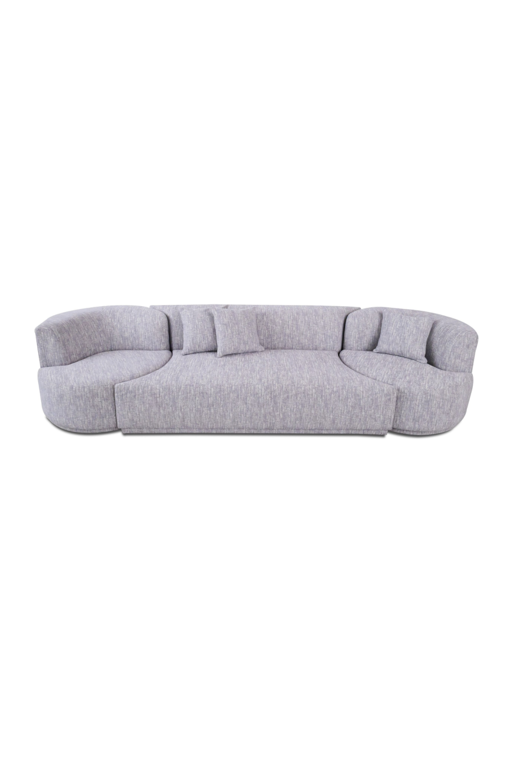   Gray 4-Seater Sofa with Swirling Chairs | Oroa.com