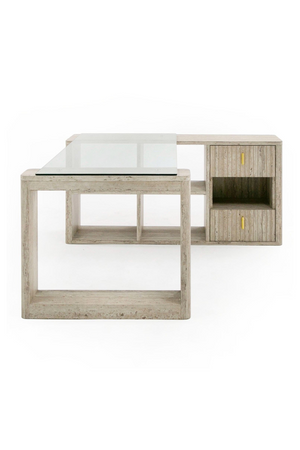   Travertine Reversible Desk | Oroa.com