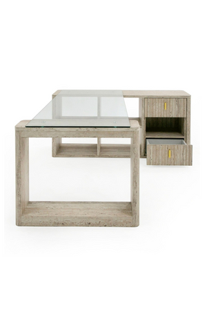   Travertine Reversible Desk | Oroa.com