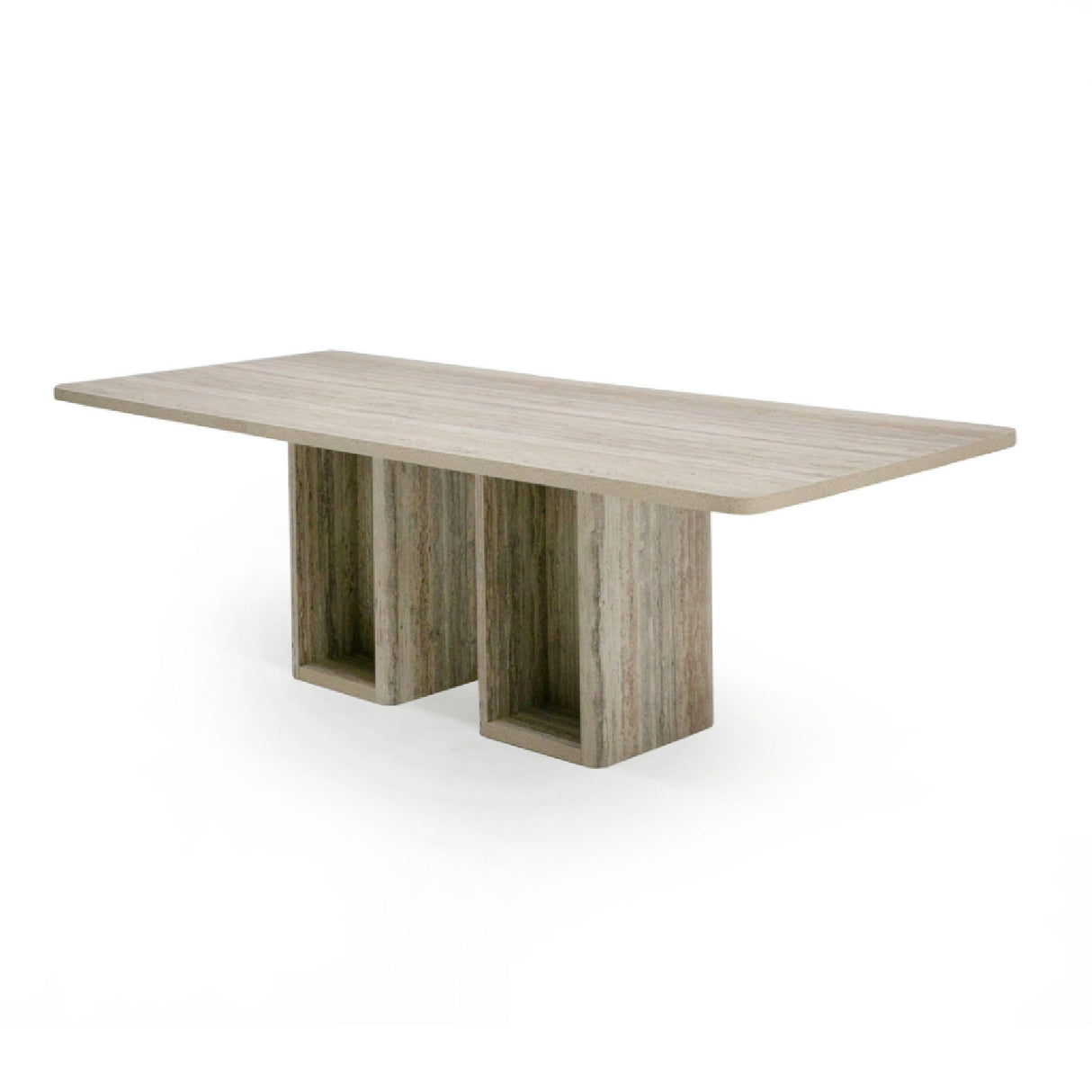   Rectangular Travertine Dining Table | Oroa.com